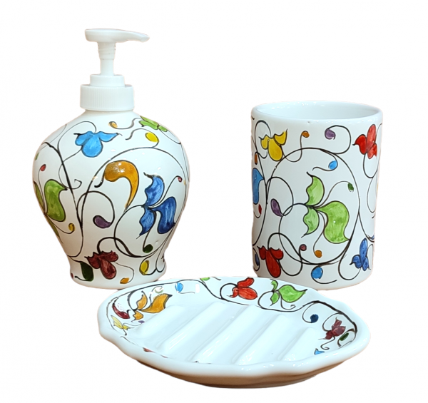 Set da bagno in Ceramica di Caltagirone