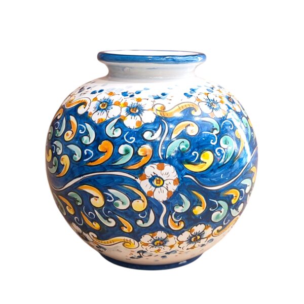 vaso palla blu 700 in ceramica di caltagirone