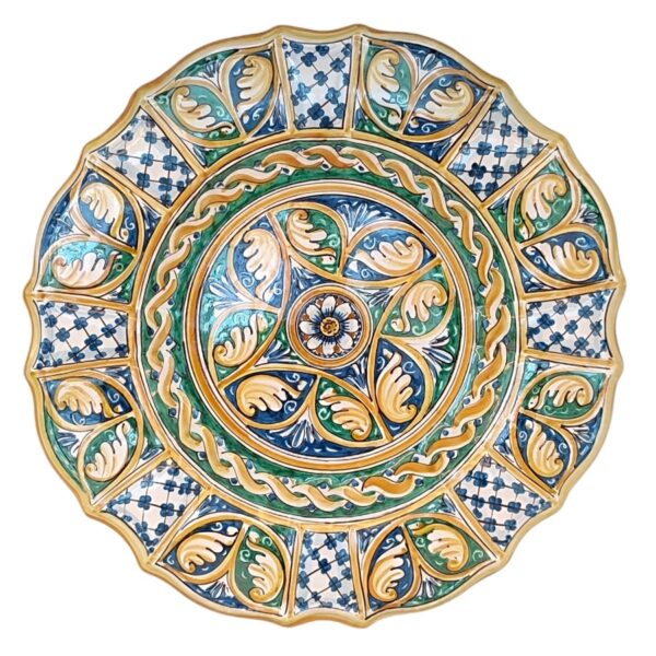 Piatto Barocco arabesco in Ceramica di Caltagirone front